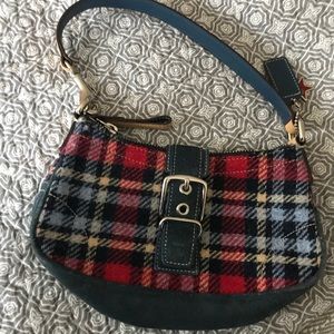 Small Coach purse EUC plaid